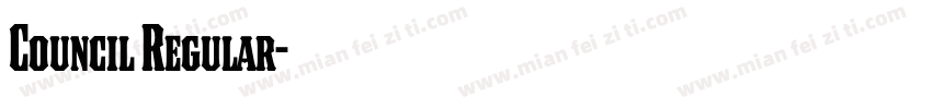 Council Regular字体转换